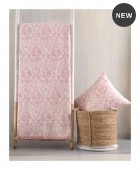 Διακοσμητική μαξιλαροθήκη (40Χ40) MEDALLION ΡΟΖ, RYTHMOS HOME Διακοσμητικά Mαξιλάρια Καναπέ
