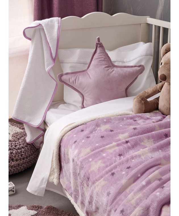 Κουβέρτα Λίκνου Flannel Fleece 80x90 SKY GIRL Fleece  Κουβέρτες