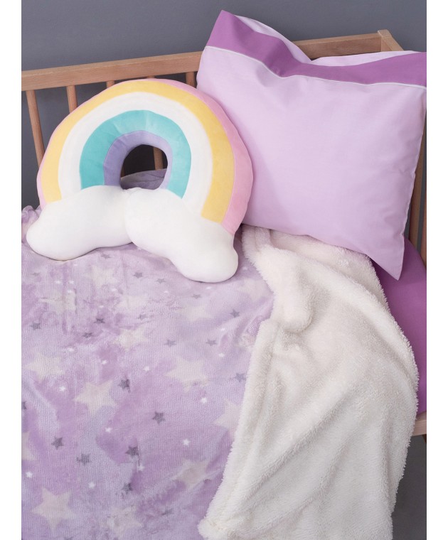 Κουβέρτα Λίκνου Flannel Fleece 80x90 SKY GIRL Fleece  Κουβέρτες