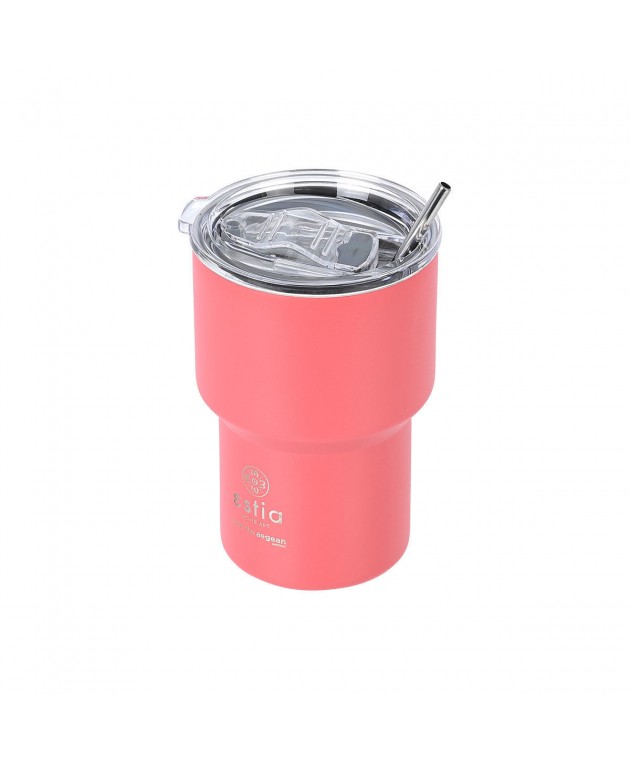 ESTIA ΘΕΡΜΟΣ MUG LITE SAVE THE AEGEAN 400ml FUSION CORAL 01-18474 ΟΙΚΙΑΚΑ