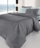 Σεντόνι "Easy Iron" με λάστιχο Color Plus Anthracite 160x200 Υπέρδιπλα