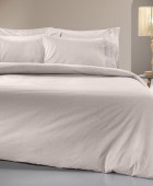 Σεντόνι \"Easy Iron\" με λάστιχο Color Plus Perla 180x200 King Size