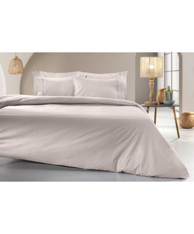 Σεντόνι \"Easy Iron\" με λάστιχο Color Plus Perla 180x200 King Size