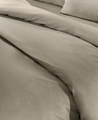 Σεντόνι \"Easy Iron\" με λάστιχο Color Plus Taupe 180x200 King Size