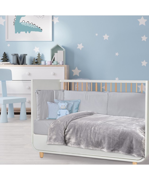 DAS BABY ΚΟΥΒΕΡΤΑ VELOUR 80X110 RELAX 1342 ΓΚΡΙ Βελουτέ Κουβέρτες