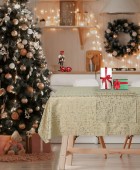 DAS HOME CHRISTMAS RUNNER 45Χ140 0715 ΜΠΕΖ, ΧΡΥΣΟ Ράνερ - Σουπλά Χριστουγεννιάτικα