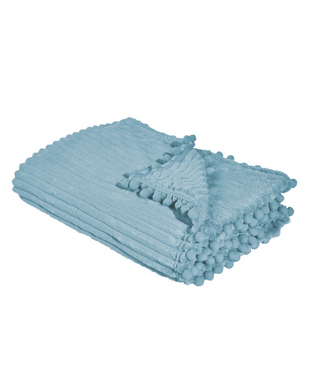 DAS HOME ΚΟΥΒΕΡΤΑ FLEECE 220Χ240 1355 ΓΑΛΑΖΙΟ Κουβέρτες Fleece Υπέρδιπλες