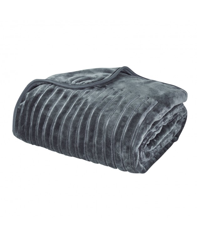 DAS HOME ΚΟΥΒΕΡΤΑ VELOUR ΥΠΕΡΔΙΠΛΗ 1349 ΓΡΑΦΙΤΗΣ 220Χ240 Κουβέρτες Βελουτέ Υπέρδιπλες