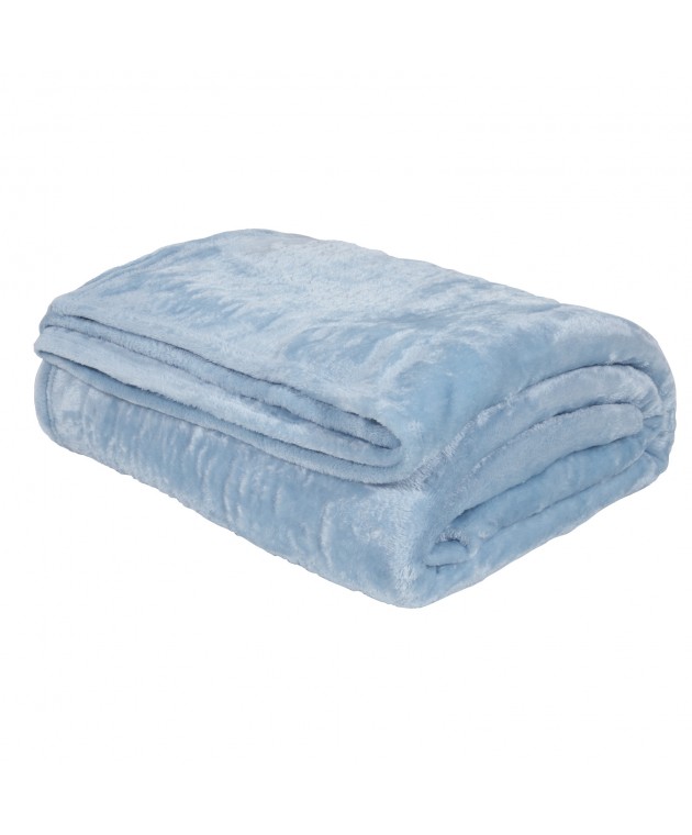 DAS HOME ΚΟΥΒΕΡΤΑ VELOUR ΥΠΕΡΔΙΠΛΗ 1344 ΓΑΛΑΖΙΟ 220Χ240 Κουβέρτες Βελουτέ Υπέρδιπλες