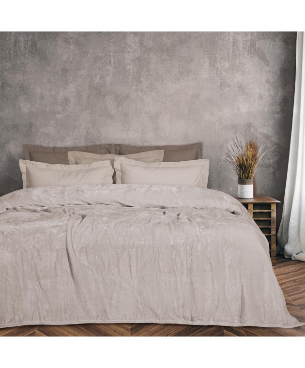 DAS HOME ΚΟΥΒΕΡΤΑ VELOUR ΥΠΕΡΔΙΠΛΗ 1345 ΜΠΕΖ 220Χ240 Κουβέρτες Βελουτέ Υπέρδιπλες