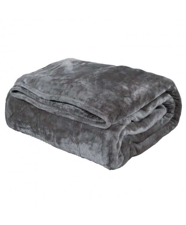 DAS HOME ΚΟΥΒΕΡΤΑ VELOUR ΥΠΕΡΔΙΠΛΗ 1343 ΓΡΑΦΙΤΗΣ 220Χ240 Κουβέρτες Βελουτέ Υπέρδιπλες