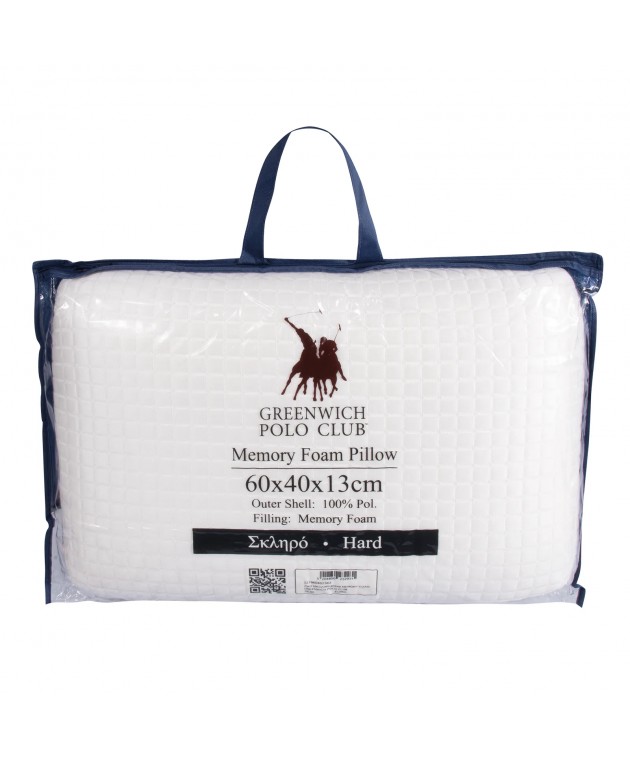 GREENWICH POLO CLUB ΜΑΞΙΛΑΡΙ MEMORY FOAM 60Χ40 2343 ΛΕΥΚΟ Μαξιλάρια  Ανατομικά