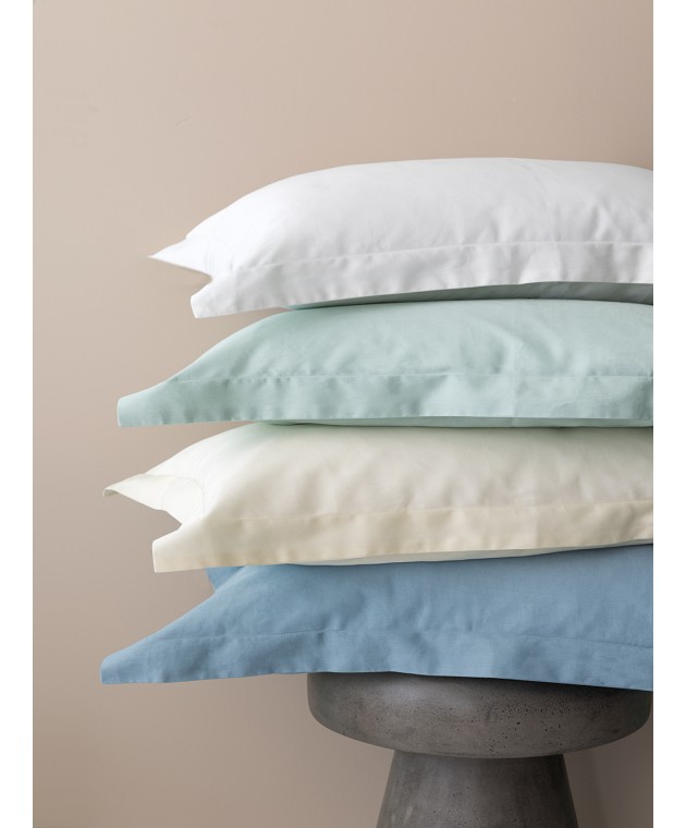 Ζεύγος Μαξιλαροθήκες Oxford 52x75 Posh Sateen WHITE Μαξιλαροθήκες Μονόχρωμες