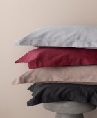 Ζεύγος Μαξιλαροθήκες Oxford 52x75 Posh Sateen BORDO Μαξιλαροθήκες Μονόχρωμες