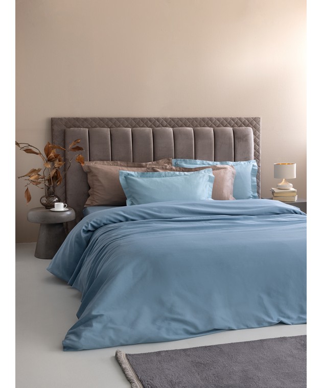 Ζεύγος Μαξιλαροθήκες Oxford 52x75 Posh Sateen DENIM Μαξιλαροθήκες Μονόχρωμες