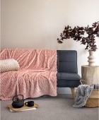 Κουβέρτα Fleece 160x220 ASTER ROSE  Κουβέρτες Fleece Μονές