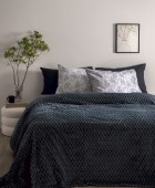 Κουβέρτα Fleece 160x220 ASTER GREY  Κουβέρτες Fleece Μονές