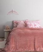 Κουβέρτα Fleece 220x240 ASTER ROSE  Κουβέρτες Fleece Υπέρδιπλες