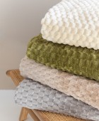Κουβέρτα Fleece 220x240 ASTER CREME  Κουβέρτες Fleece Υπέρδιπλες