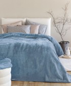 Κουβέρτα Βελουτέ 160x220 DREAM VELOUR/3 DENIM Κουβέρτες Βελουτέ Μονές