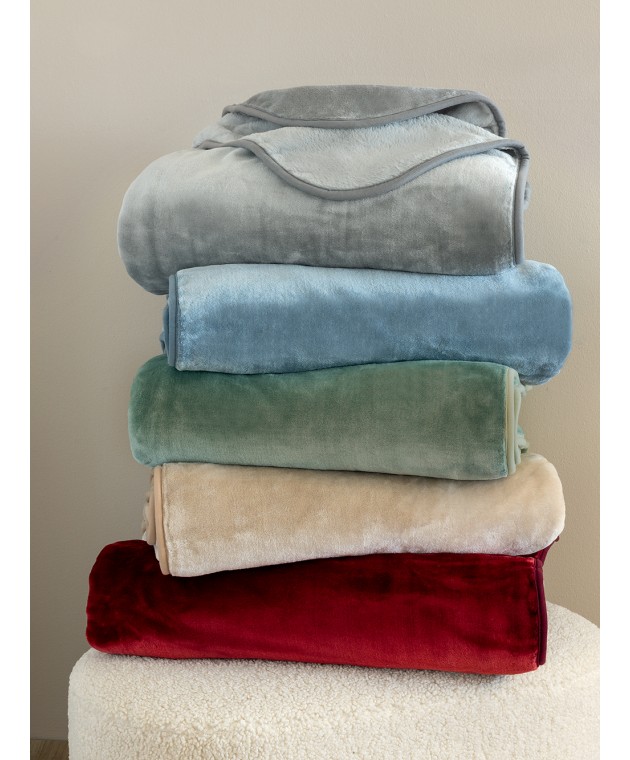 Κουβέρτα Βελουτέ 220x240 DREAM VELOUR/3 SANDY Κουβέρτες Βελουτέ Υπέρδιπλες