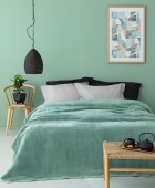 Κουβέρτα Βελουτέ 220x240 DREAM VELOUR/3 GREEN Κουβέρτες Βελουτέ Υπέρδιπλες