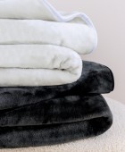 Κουβέρτα Fleece 220x240 FANI BLACK BLACK Κουβέρτες Fleece Υπέρδιπλες Κουβέρτα Fleece 220x240 FANI BLACK BLACK Κουβέρτες Fleece Υπέρδιπλες