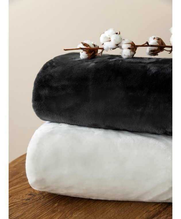 Κουβέρτα Fleece 220x240 FANI OFFWHITE  Κουβέρτες Fleece Υπέρδιπλες