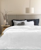 Κουβέρτα Fleece 220x240 FANI OFFWHITE  Κουβέρτες Fleece Υπέρδιπλες