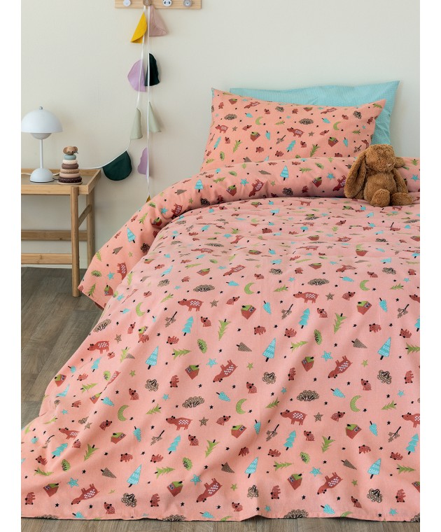 Σετ Μονά Σεντόνια Floufi 170x265 FF100 Χωρίς Λάστιχο Παιδικά Σεντόνια Φανελένια