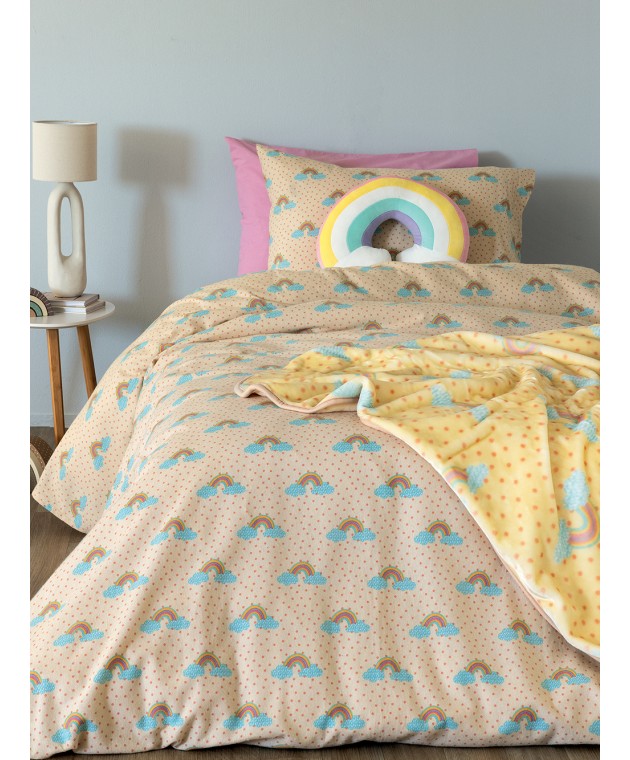 Σετ Μονά Σεντόνια Floufi 170x265 FF102 Χωρίς Λάστιχο Παιδικά Σεντόνια Φανελένια