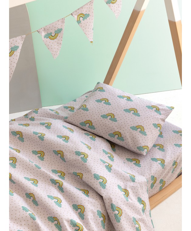 Σετ Μονά Σεντόνια Floufi 110Χ200+32 FF103 Με Λάστιχο Παιδικά Σεντόνια Φανελένια