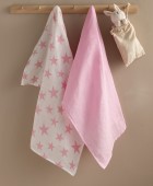 Σετ μουσελίνες - πάνες αγκαλιάς NB0143 GIRL 75Χ75 Βρεφικές Πάνες