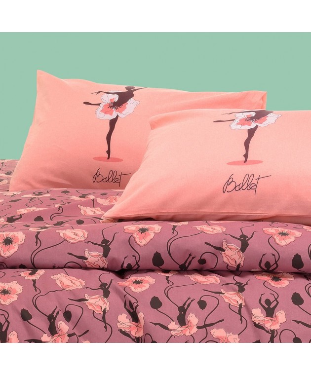 ΣΕΤ ΜΑΞΙΛΑΡΟΘΗΚΕΣ DANCE MAUVE KIDS LINE 50Χ70 Παιδικές Μαξιλαροθήκες