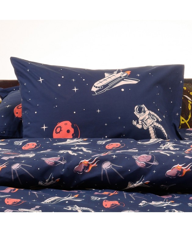 ΣΕΤ ΜΑΞΙΛΑΡΟΘΗΚΕΣ PLANET BLUE KIDS LINE 50Χ70 Παιδικές Μαξιλαροθήκες