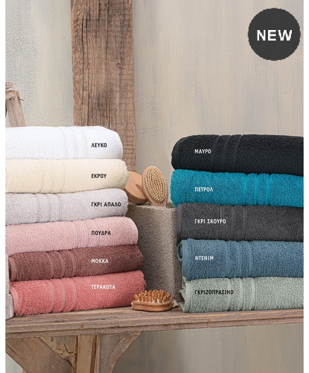 Πετσέτα μπάνιου (75X150) ARIA 05 PETROL, RYTHMOS HOME Πετσέτες Mπάνιου