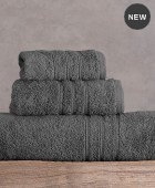Πετσέτα χεριών (30Χ50) ARIA DARK GREY, RYTHMOS HOME Πετσέτες Mπάνιου