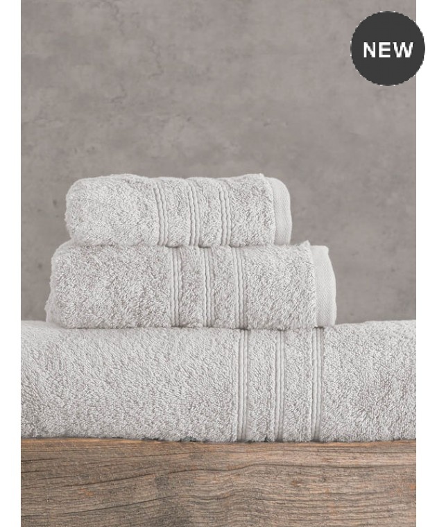 Πετσέτα χεριών (30Χ50) ARIA 06 LIGHT GREY, RYTHMOS HOME Πετσέτες Mπάνιου