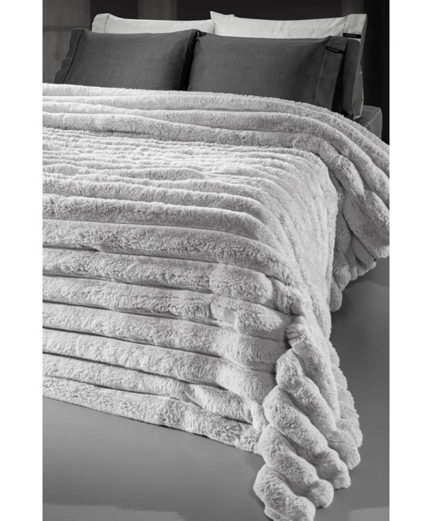 Κουβέρτα St.Moritz Silver 260x240 Κουβέρτες Γούνινες