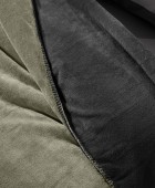 Σετ Κουβέρτα Velvet Khaki 250x240 & ΔΩΡΟ Διακοσμητικό Μαξιλαράκι Κουβέρτες Βελουτέ Υπέρδιπλες