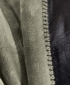 Σετ Κουβέρτα Velvet Khaki 250x240 & ΔΩΡΟ Διακοσμητικό Μαξιλαράκι Κουβέρτες Βελουτέ Υπέρδιπλες