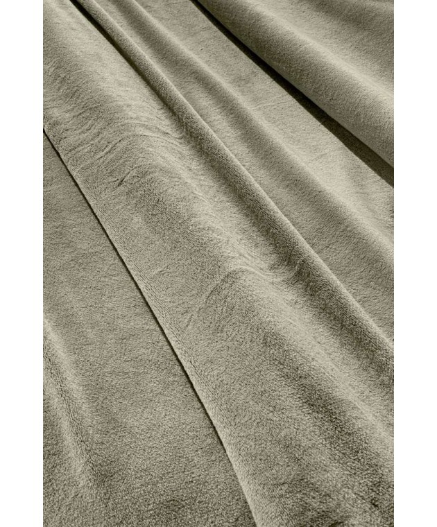 Σετ Κουβέρτα Velvet Khaki 160x240 & ΔΩΡΟ Διακοσμητικό Μαξιλαράκι Κουβέρτες Βελουτέ Μονές
