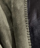 Σετ Κουβέρτα Velvet Khaki 160x240 & ΔΩΡΟ Διακοσμητικό Μαξιλαράκι Κουβέρτες Βελουτέ Μονές