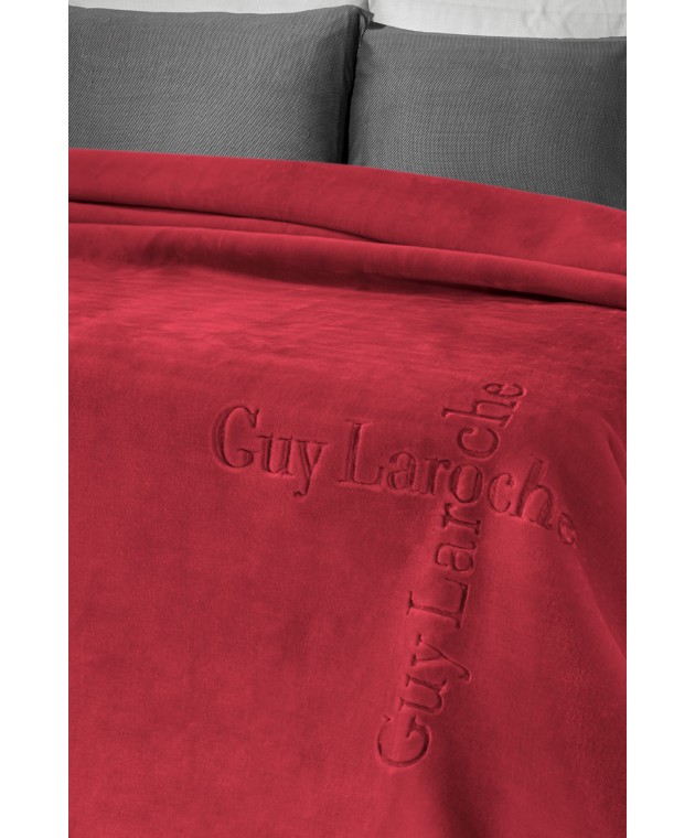 Βελουτέ Κουβέρτα Logo Burgundy 220x240 Κουβέρτες Βελουτέ Υπέρδιπλες