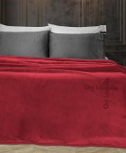 Βελουτέ Κουβέρτα Logo Burgundy 220x240 Κουβέρτες Βελουτέ Υπέρδιπλες