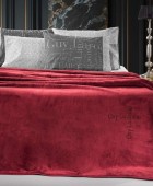 Βελουτέ Κουβέρτα Logo Burgundy 220x240 Κουβέρτες Βελουτέ Υπέρδιπλες