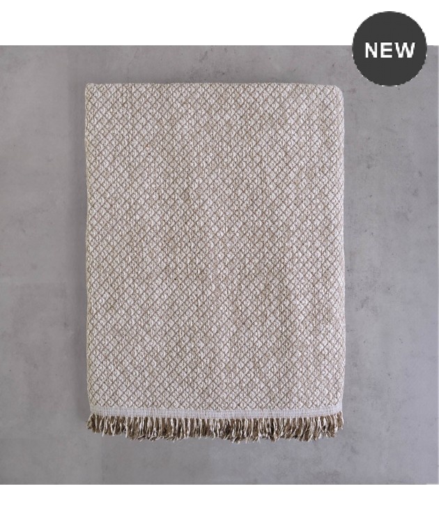 Ριχτάρι πολυθρόνας (160Χ180) TEMPE ΜΠΕΖ, RYTHMOS HOME Ριχτάρια Χειμωνιάτικα