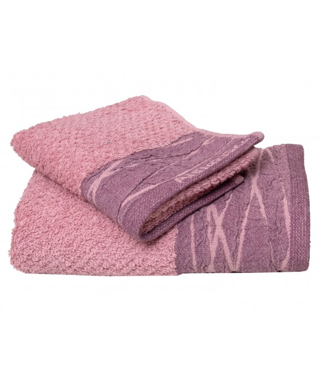 Πετσέτα 50x100 Nefeli 3 Lilac Pink Πετσέτες Mπάνιου