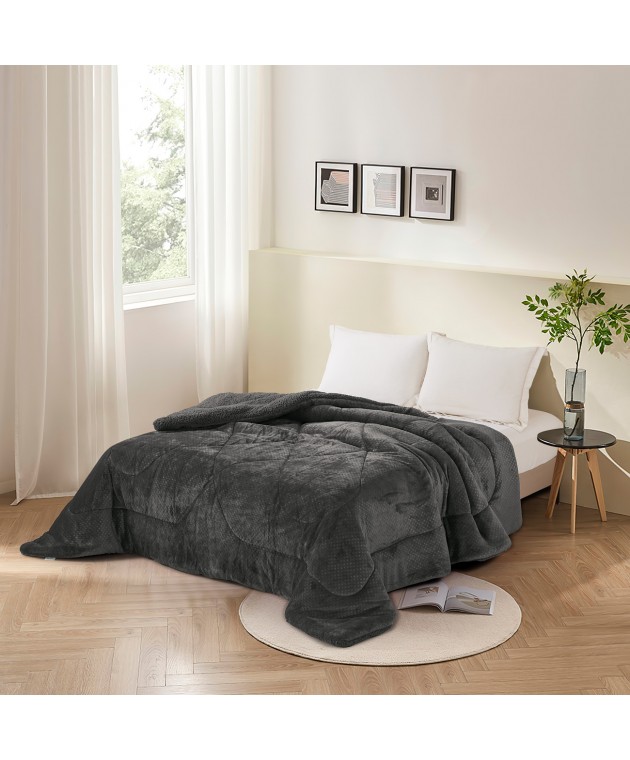 Κουβερτοπάπλωμα Ημίδιπλο 160x220 Vienna Anthracite Κουβερτοπαπλώματα Μονά
