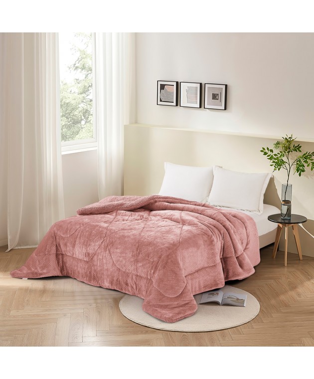 Κουβερτοπάπλωμα Ημίδιπλο 160x220 Vienna Blush Pink Κουβερτοπαπλώματα Μονά